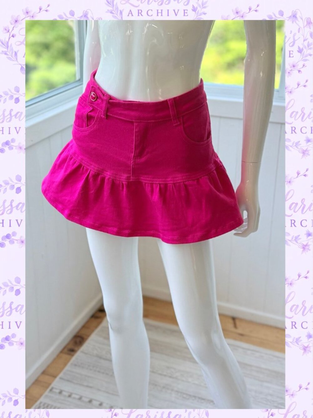 Club Exx by Dolls Kill | Candy Tier Me Up Neon Pink Tiered Mini Skirt | Size XS